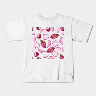 Dragon Fruit Pitaya Pinky Pattern Kids T-Shirt
